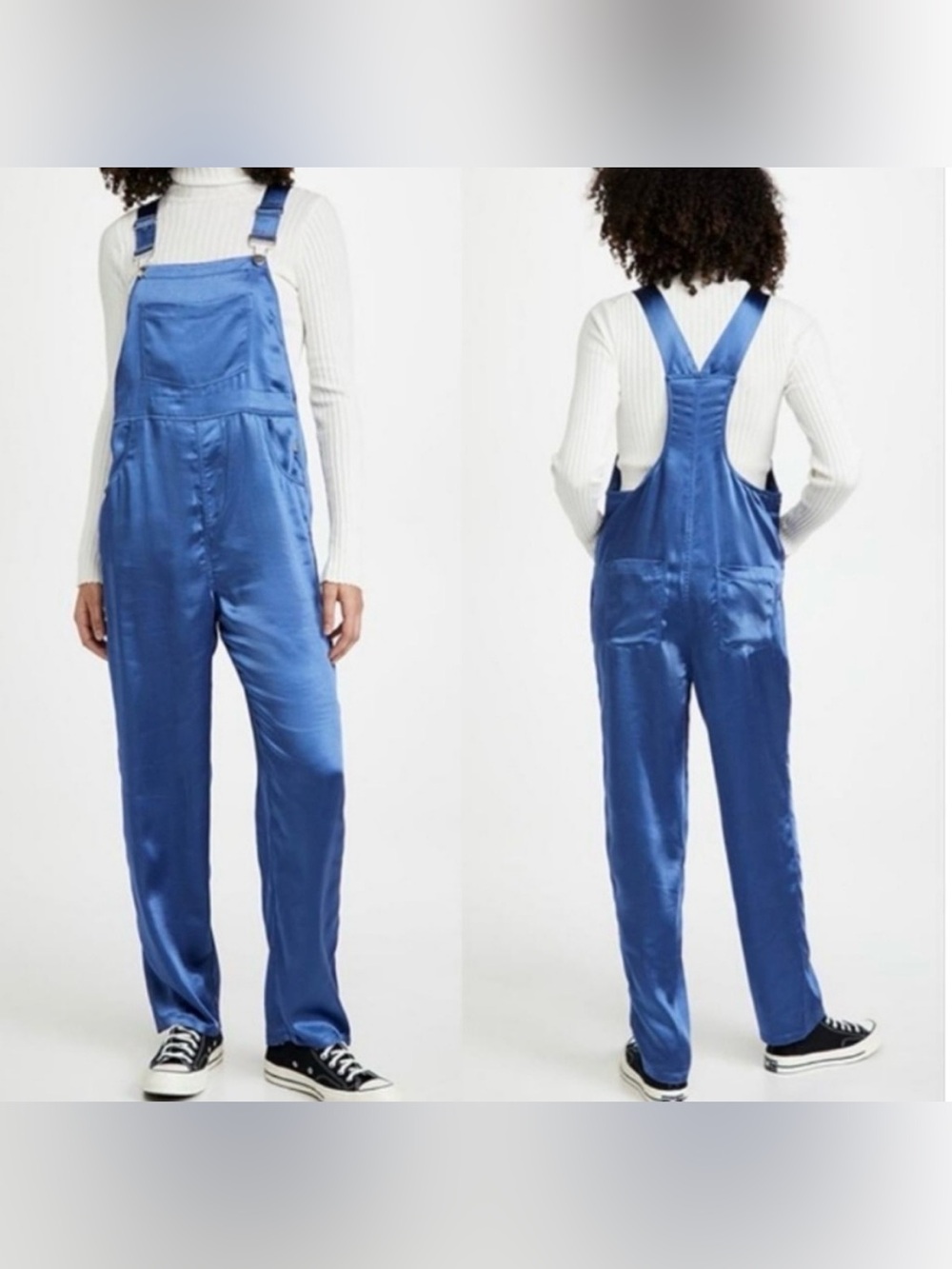 We Wore‎ What Basic Satin Overall in Blue.